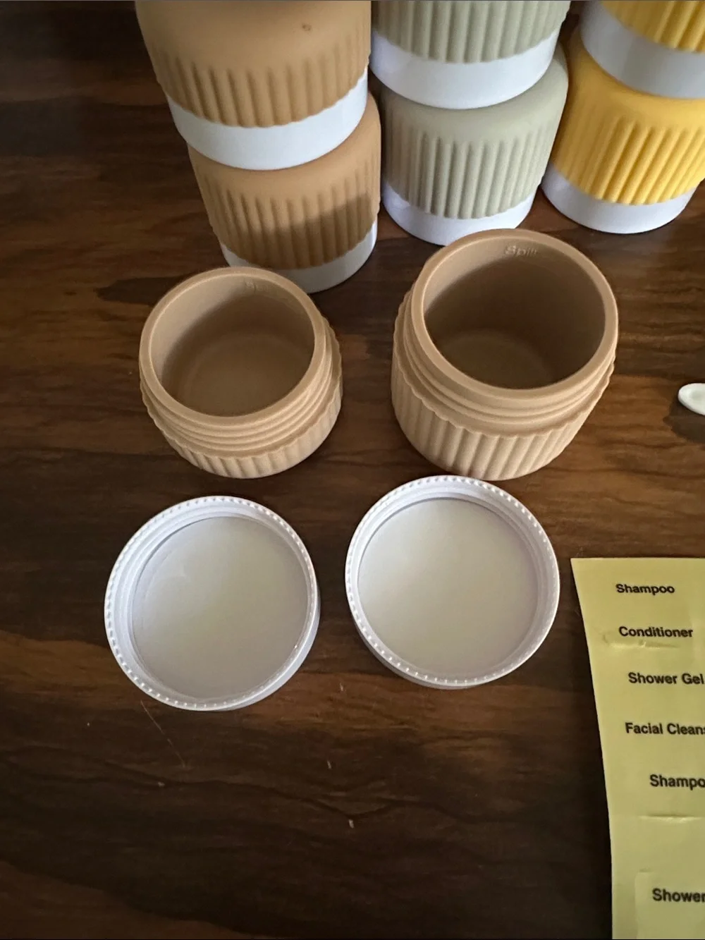 Silicone Travel Jars 1 oz & 3 oz Set of 8